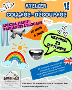 Arcolan,Atelier,collage,découpage,lgbt,lgbtqia